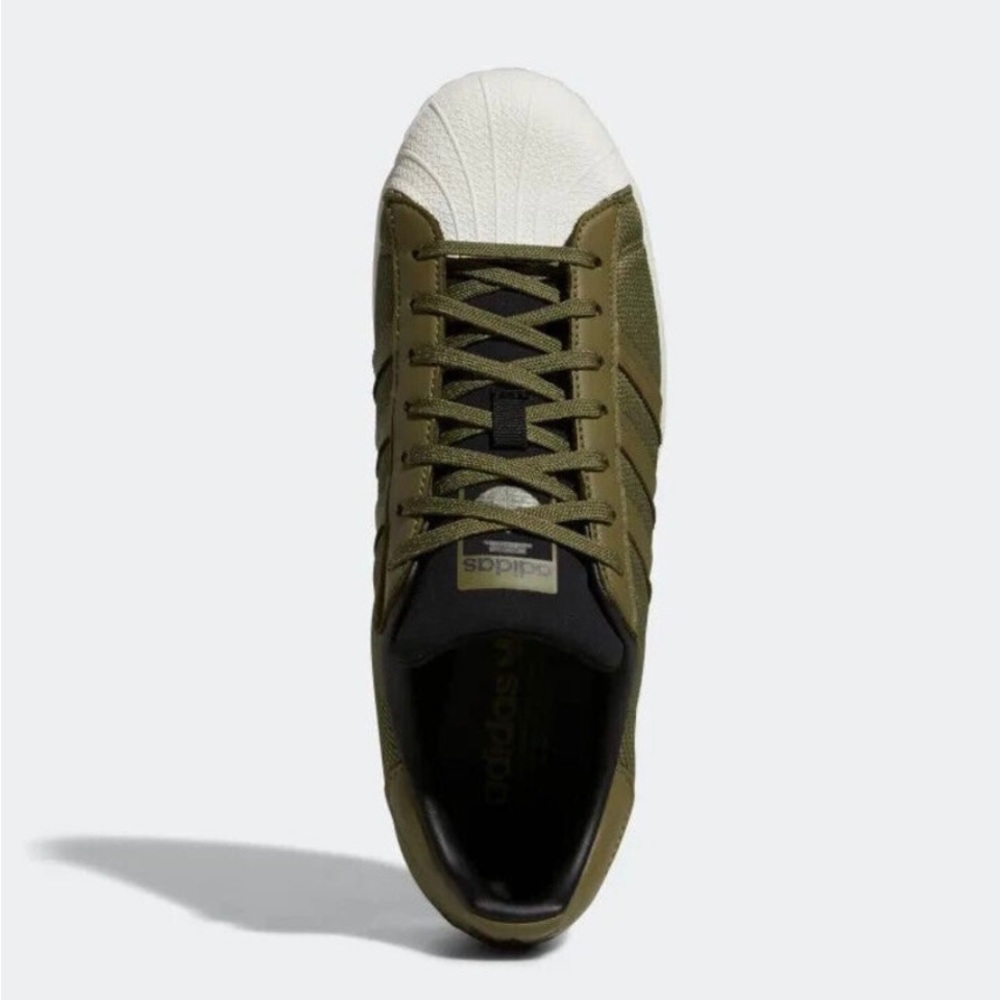 ❌SOLD❌ Adidas [7] Superstar Men's Focus Olive & White Sneakers GZ4829 - Picture 3 of 7